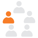 Icon mit der Darstellung eine von fünf Personen